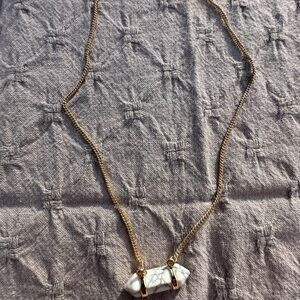 Park Lane Gold and White Pendant Necklace